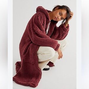 Free People Cassie Teddy Duster size Large NWT